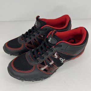 Diabetes Site Brand Black and Red Women's Size 7 Lace-Up Diabetic Sneakers